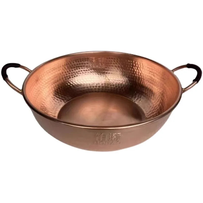 סיר נחושת בעבודת יד במבחר גדלים