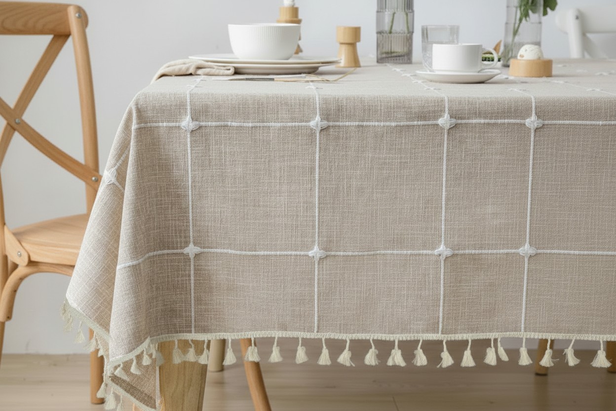 מפת כותנה דגם משבצות פרנזים