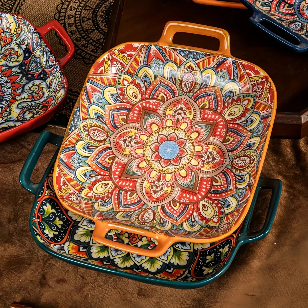 צלחת מרובעת להגשה וחימום בתנור!