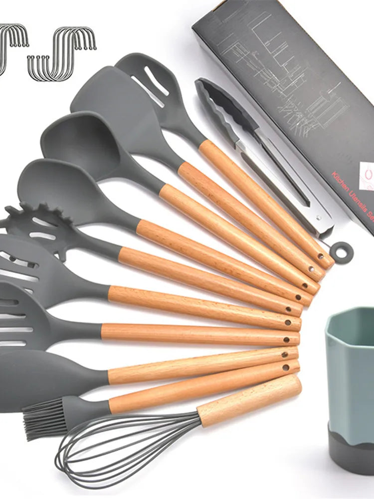 סט כלי סיליקון לעבודה במטבח