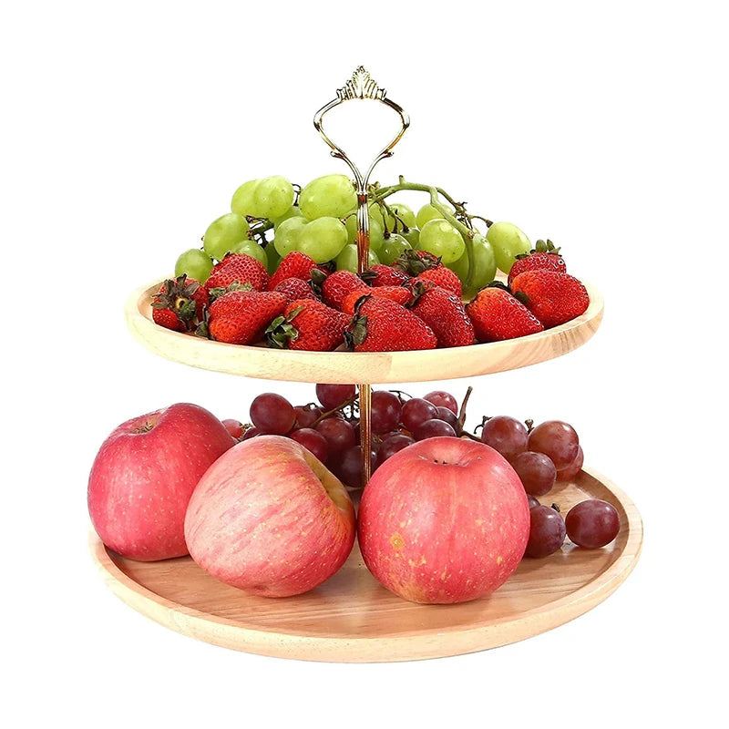קברט הגשה 2 קומות עשוי במבוק טבעי