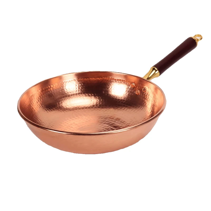 מחבת ווק נחושת 28 ס"מ בעבודת יד