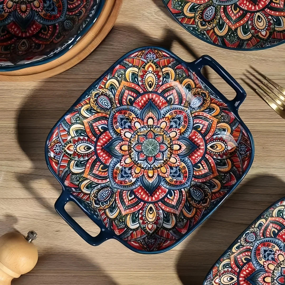 צלחת מרובעת להגשה וחימום בתנור!