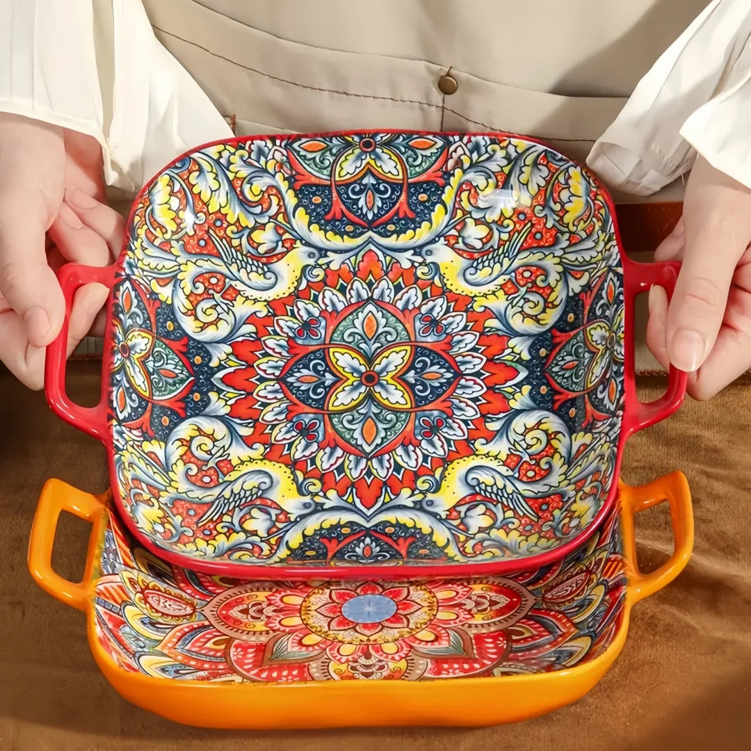 צלחת מרובעת להגשה וחימום בתנור!