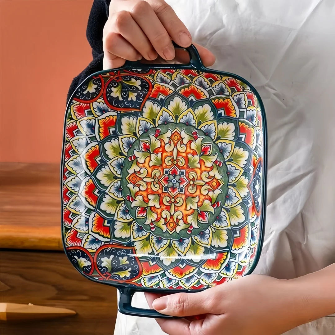 צלחת מרובעת להגשה וחימום בתנור!