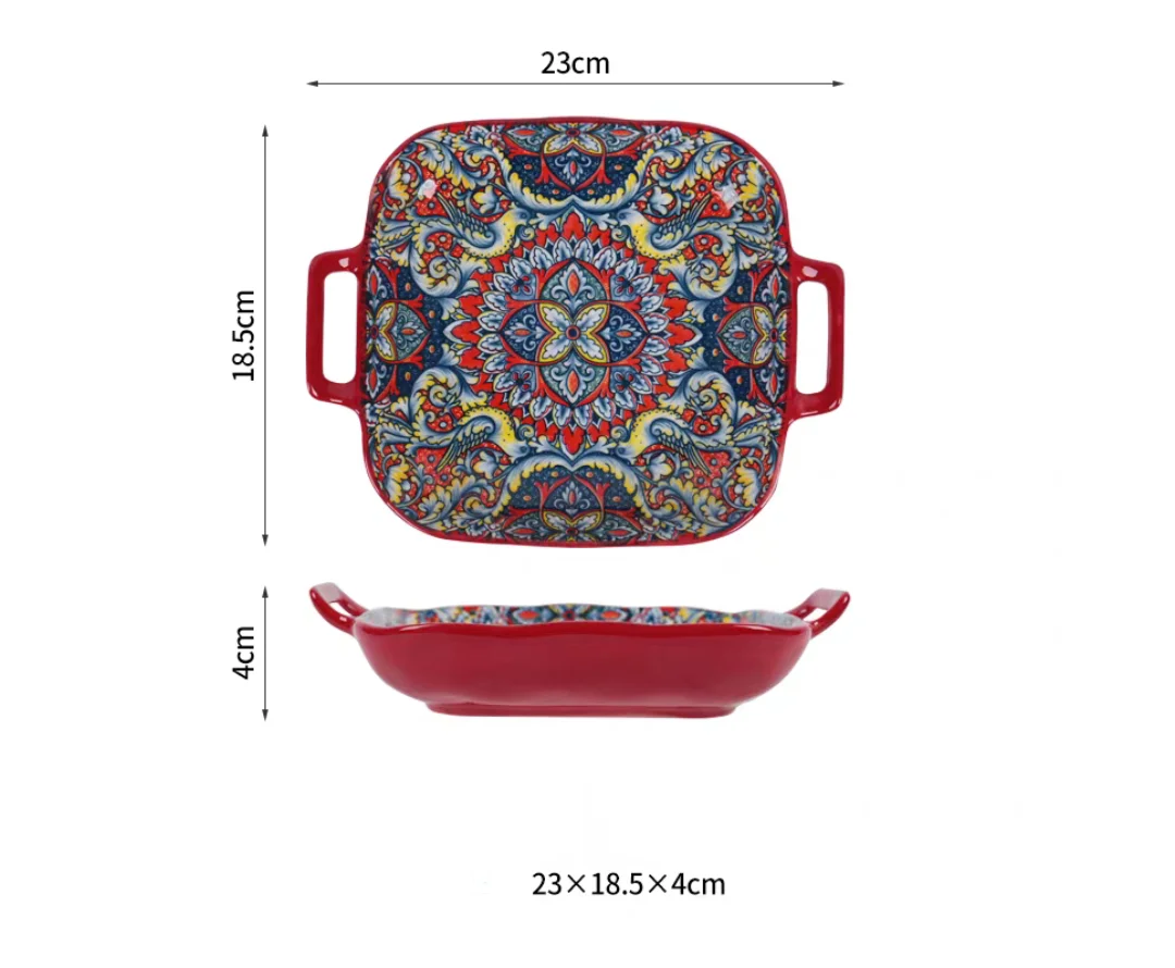 צלחת מרובעת להגשה וחימום בתנור!